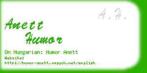 anett humor business card